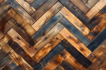 Warm Toned Wooden Herringbone Pattern - High-Quality Textured Parquet Floor Design Detail for Elegant Interior Backgrounds