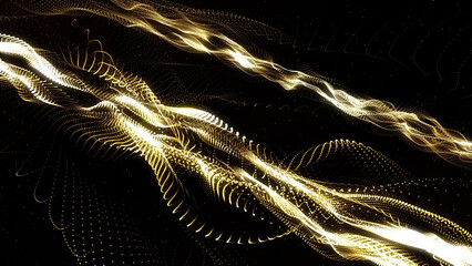 Abstract elegant luxury particle wave background