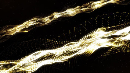 Abstract elegant luxury particle wave background