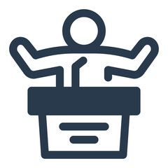 Obraz premium Oration for Advocacy Vector Icon Illustration