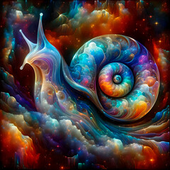 Cosmic snail art