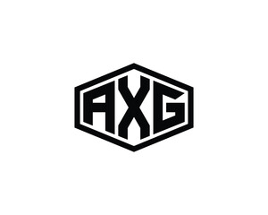 AXG logo design vector template