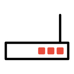 This is the Router icon from the gadget icon collection with an mixed color style