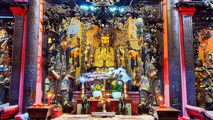 Interior View With Statues Of Jade Emperor Pagoda In District 1 Of Ho Chi Minh City, Vietnam. This...