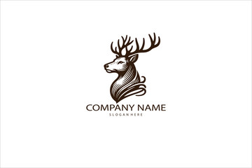 Buck Deer Logo, Simple Vector of Buck Deer, Great for your Hunting Logo, Deer Logo