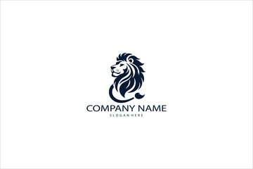 Elegant lion head logo