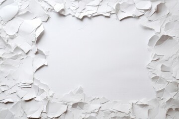 White paper ripped message torn