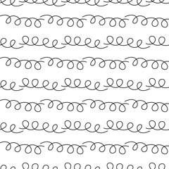 Obraz premium Spiral line decorative seamless pattern