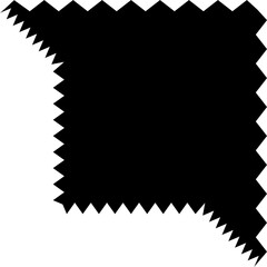 Zig zag edge geometric shape collection. Wavy element