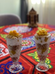 ice cream dessert
Konafa dessert 