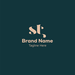 st initial based minimal logo