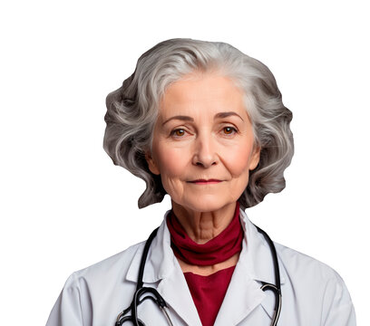 elderly woman doctor