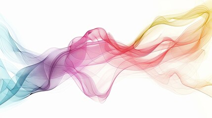 Abstract smoke flow with vibrant rainbow colors for creative designs and backgrounds.