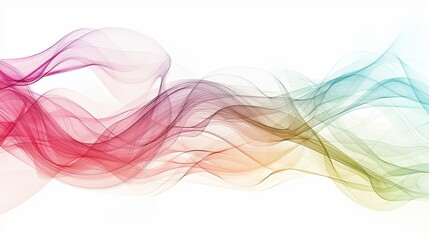 Colorful smoke waves in gradient transition for modern backgrounds or graphics.
