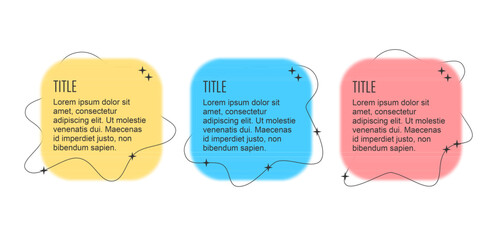 infographic elements pop up clouds with text list element colorful options template
