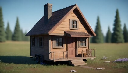 Fototapeta na wymiar A beautiful tiny house miniature 