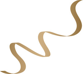 Gold shiny ribbons set. Decoration for party, holiday, New Year