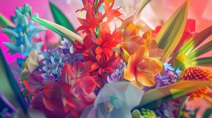 A bunch of various flowers neatly arranged in a vase, showcasing a blend of colors and shapes