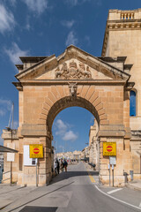 Fototapeta na wymiar The gateway to the marina in Vittoriosa, Malta