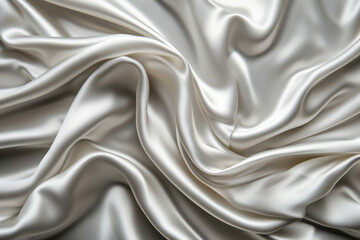 Folds of gray silk fabric.