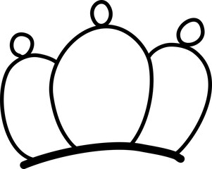 Hand drawn crowns set