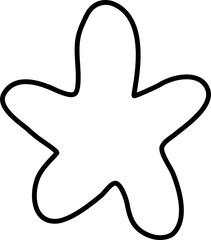Set of hand drawn stars in doodle style