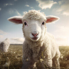 Obraz premium 3d rendered photo of lamb