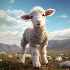 3d rendered photo of lamb
