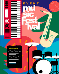Music festival. Flyer or background. Vector 1.ai