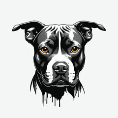 pitbull dog vector isolated