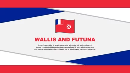 Fotobehang Wallis And Futuna Flag Abstract Background Design Template. Wallis And Futuna Independence Day Banner Cartoon Vector Illustration. Wallis And Futuna Vector © Fernandiputra