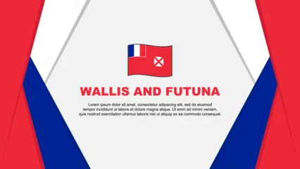 Fotobehang Wallis And Futuna Flag Abstract Background Design Template. Wallis And Futuna Independence Day Banner Cartoon Vector Illustration. Wallis And Futuna Background © Fernandiputra