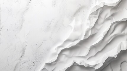 Close Up of a White Wall Covered in Heavy Snow