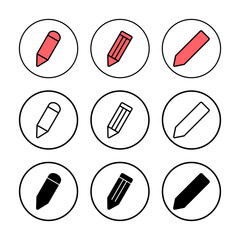 Pencil icon vector illustration. pen sign and symbol. edit icon vector