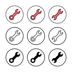 Wrench icon vector illustration. repair icon. tools sign and symbol