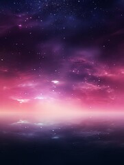 A black sky burgundy background light water and stars