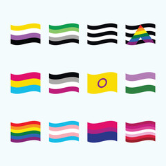 Sexual Identity Gender Flag Vector Collection.eps