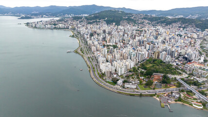 City of Florianopolis, Hercilio Luz Bridge. © marabelo