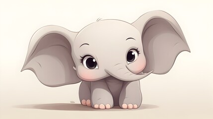 Adorable Plush Elephant Toy Capturing Childlike Wonder and Delight