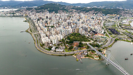City of Florianopolis, Hercilio Luz Bridge. © marabelo