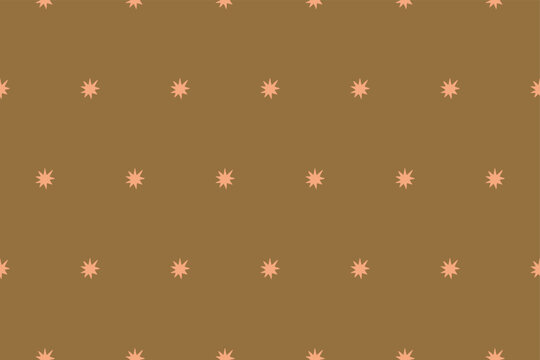 Abstract  western stars seamless pattern. Boho hand drawn background