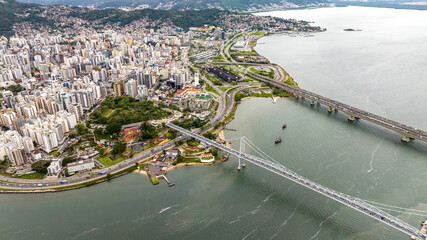 City of Florianopolis, Hercilio Luz Bridge. © marabelo