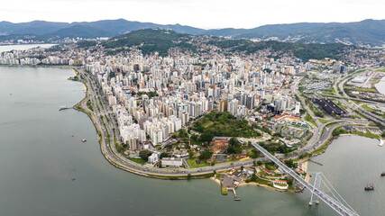 City of Florianopolis, Hercilio Luz Bridge. © marabelo