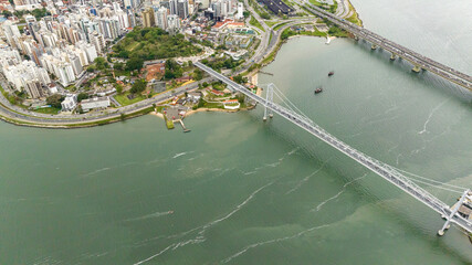 City of Florianopolis, Hercilio Luz Bridge. © marabelo