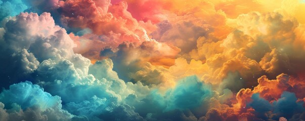 Colorful Sky Filled With Clouds - obrazy, fototapety, plakaty