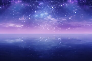 A black sky magenta background light water and stars