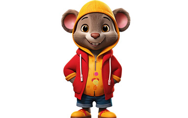 Characteristic Scratch Rasta Mouse's Adventures, Rasta mouse Character Scratch Isolated on...