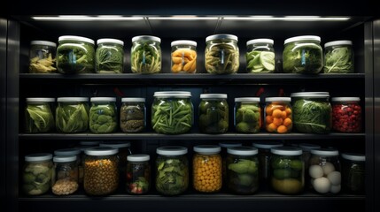 Generative AI Commercial Food Storage Units - obrazy, fototapety, plakaty