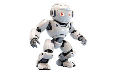 Robot Asimo Isolated on Transparent background.