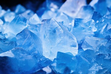 Fascinating Salt crystals blue. Spa health. Generate Ai